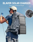 Foldable Solar Panel Charger with USB-C & USB-A Outputs