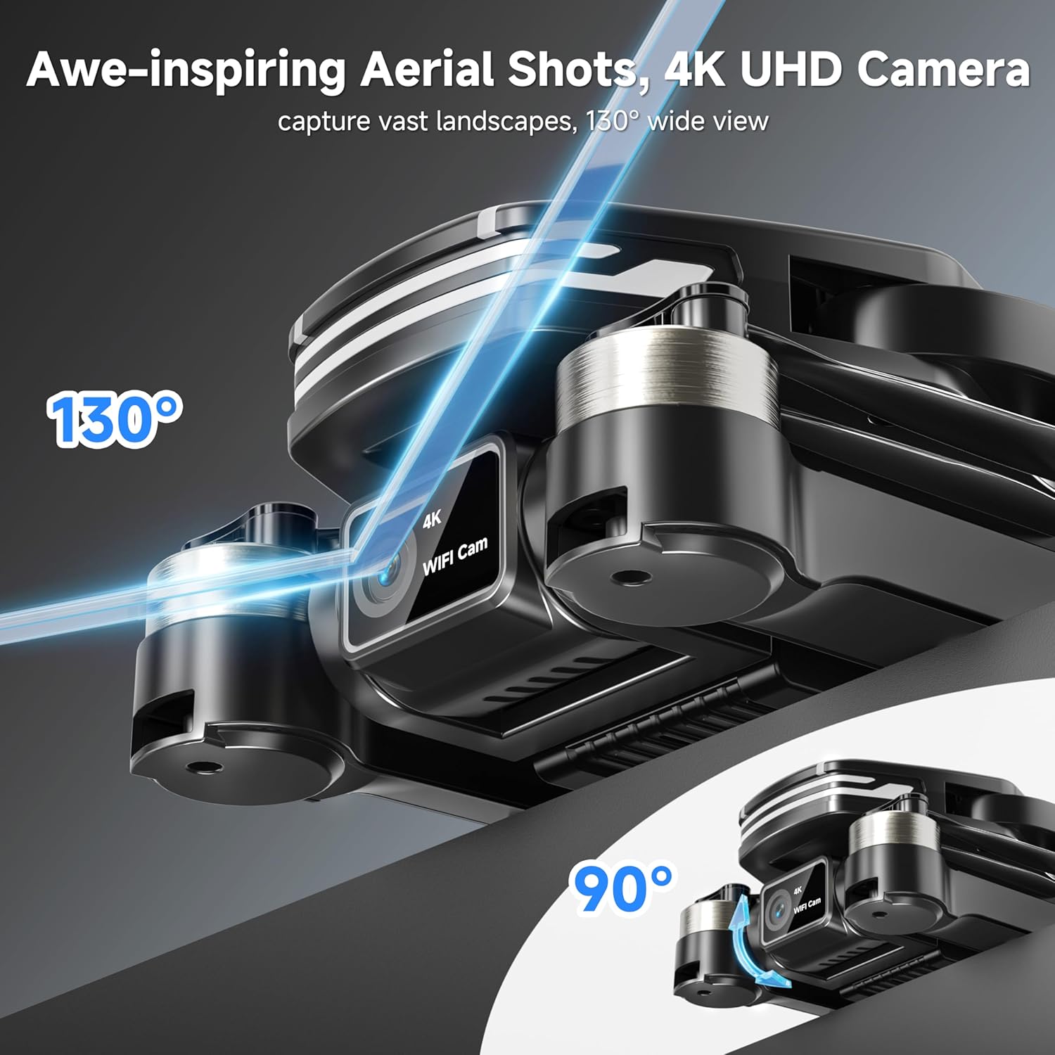 4k camera drone with brushless motor aerial photography view
