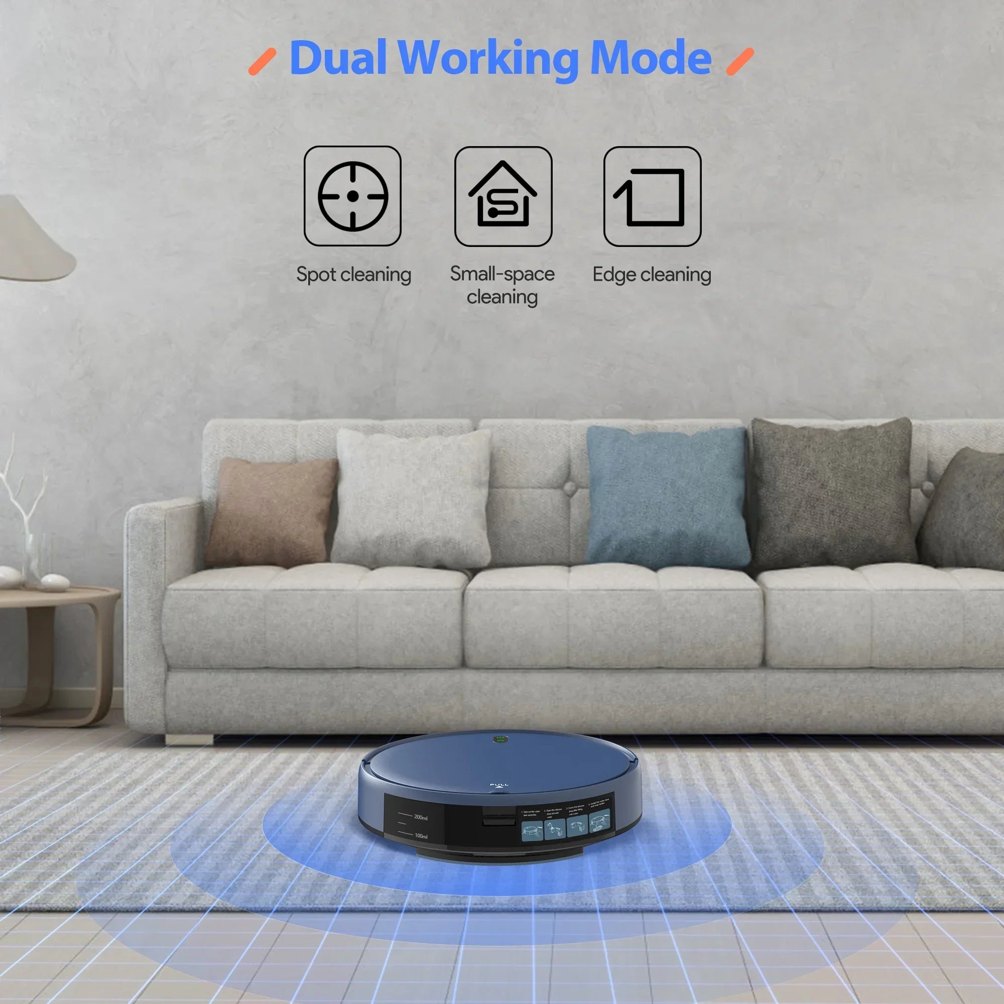 Robot Vacuum Cleaner 4500Pa Smart Home Sweeper Cleaning Machine
